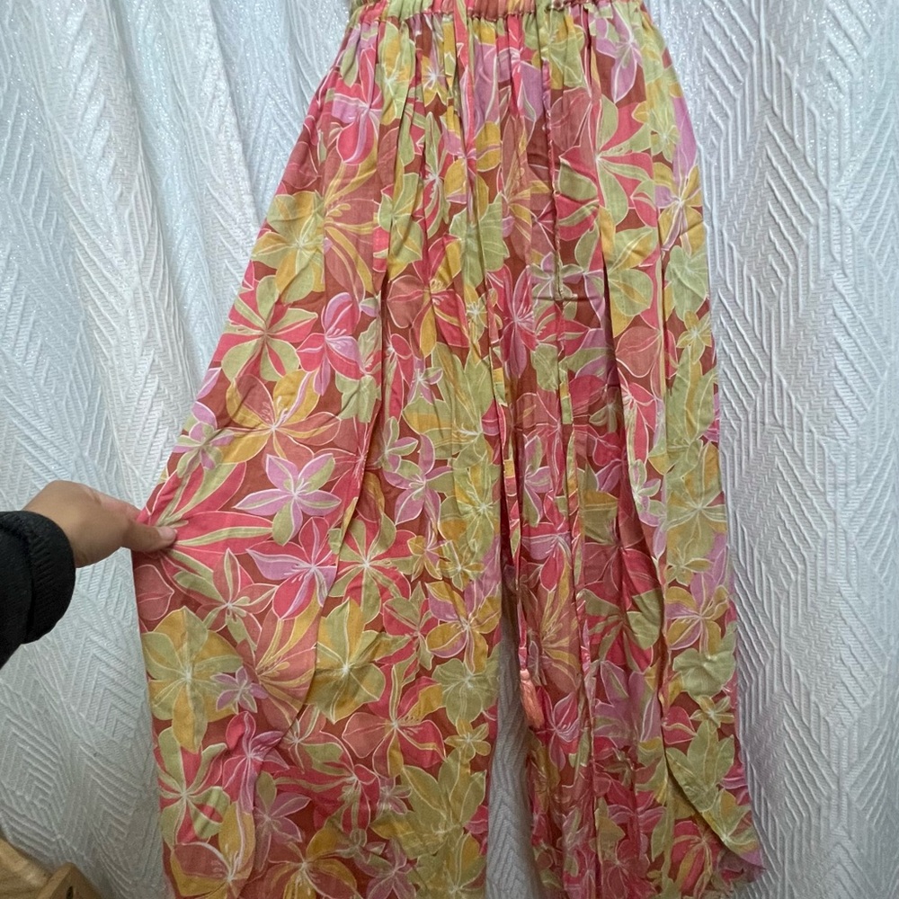 Floral Wide-Leg Pants